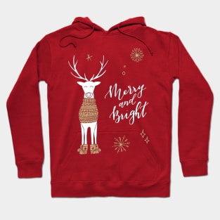 Merry and Bright Deer Hoodie